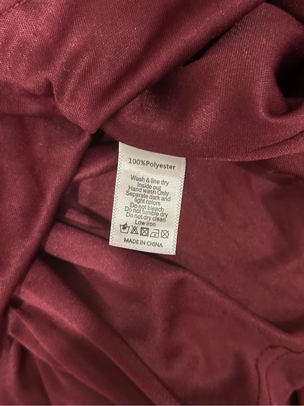 Mia Joy Joyfolie Burgundy Swiss Dot Ruffle Dress Size 12 - Picture 7 of 9